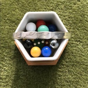 Mexican Alpaca Twisted Flat Bangle